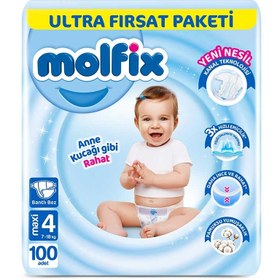 Resim Molfix Çocuk Bezi No:4 Maxi 100 Adet 