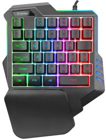 Resim Everest KB-R177 SALVO Siyah USB Led Işıklı Q 35 Tuşlu Multimedya Mini Gaming Oyu 