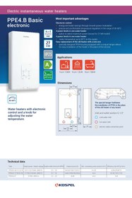 Resim KOSPEL Ppe4-B Elektronik Trifaze Ani Su Isıtıcı 