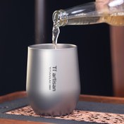 Resim Tiartisan 1 Adet 255ml/400ml Dış Mekan Titanyum Su Bardağı, Çift Cidarlı Çay Kupası Kahve Kupa, Kamp Piknik Hafif Taşınabilir İçecek Kabı 