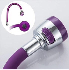Resim Pembe Karınca 2 Fonksiyonlu Esnek Kıvrılabilir Silikon Kaplamalı Musluk Başlığı Mor 