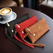 Resim Kadınların Şık Fermuarlı Cüzdanı | Çok Renk Seçeneği | Zarif Bilek Askısı | Kart Yuvaları ve Kimlik Bölmesi ile Çok Yönlü Günlük El Çantası | Dayanıklı Polyester Astar | Günlük Kullanım ve Aksiyonlar için İdeal 