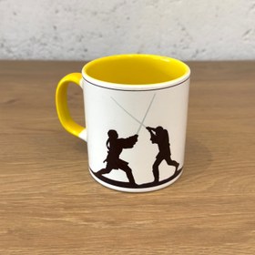 Resim Duel on Mustafar / Star Wars Sarı Kulplu Bardak 