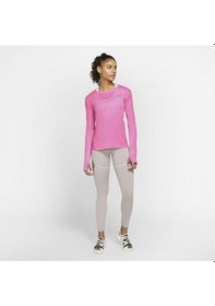 Resim Nike W Nk Miler Top Ls Kadın Pembe Koşu Uzun Kollu Tişört Pembe 