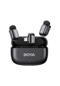 Resim Boya Mini-15 2tx+1rx+cc İphone-ipad İçin Gürültü Engelleyicili Kablosuz Yaka Mikrofonu Lightning Device 