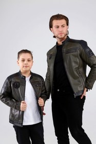 Resim CE-YIL DERİ ÜRÜNLERİ Hakiki Deri Çocuk Spor Mont 