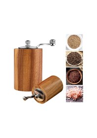 Resim Ahşap El Değirmeni Öğütücü Ahşap Baharat Tuz Öğütücü Değirmen Tek Ahşap 