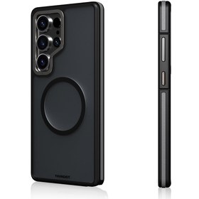 Resim Youngkit Rock Sand Serisi Galaxy S25 Ultra Magsafe Şarj Özellikli Telefon Kılıfı - Siyah 