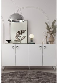 Resim 8199-1dd Kb150 Konsol, Tv Ünitesi Beyaz -gümüş Beyaz-gümüş 