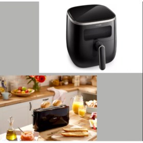 Resim 2’si 1 Arada Airfryer Xl ve Ekmek Kızartma Makinesi Beyaz 