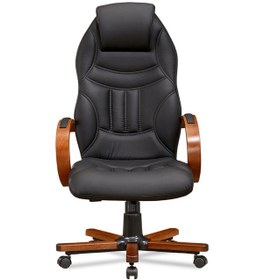 Resim Zeus -bilgisayar - Ofis - Müdür - Büro - Makam Çalışma Koltuğu Renk Ayaklı Siyah Ahşap 