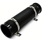 Resim Chuangyinshop Black 76mm Turboşarj Emme Hortumu Regüle Edilebilir Teleskopik Boru 