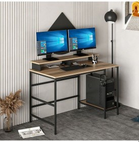 Resim Minarmobilya Minar Greta Çalışma Masası Modül2 - Dore/Siyah Ceviz 