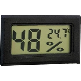 Resim Hygrometer Dijital Puro kutusu Saati ve Nem ölçer thr142 