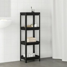 Resim Trend Maison Çok Amaçlı Raf Ünitesi 4 Katlı Mutfak Banyo Düzenleyici Organizer Vesken Siyah 