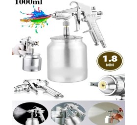 Resim Germany Steel Profesyonel Havalı Alttan Depolu Boya Tabancası 1.8 mm Basınç Ayarlı Havalı Boya Tabancası Alttanboya 