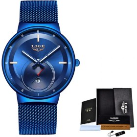 Resim Hanyang Tüm Mavi 2022 Lıge Sıcak Moda Erkek Saatler Top Marka Lüks Kuvars Izle Erkekler Casual Ince Örgü Çelik Su Geçirmez Izle Relogio Masculino (Yurt Dışından) 