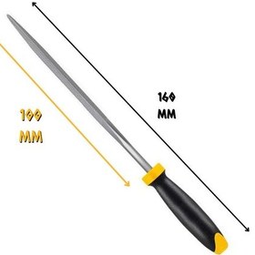 Resim Sgs Saplı Mini Eğe Seti Ahşap Ve Metal 4 X 160 Mm. - 6 Farklı Parça 