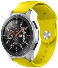Resim bbtech Samsung Galaxy 3 45mm / Galaxy 46mm / Gear S3 22mm Standart Silikon Kordon Klasik Kayış Esnek 22 mm;Sarı 