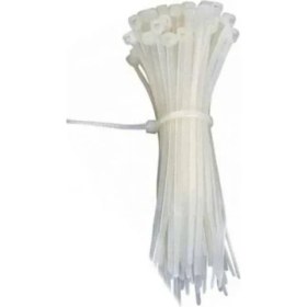 Resim Üçel Plastik Cırt Kelepçe Beyaz 13CM 50 Adet 