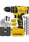 Resim Mager ZY03 Vidalama Darbeli Şarjlı Matkap Seti + Yedek Akü 