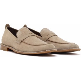 Resim Derimod Black Erkek Bej Süet Deri Klasik Loafer 26SFD601010 