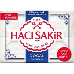 Resim Hacı Şakir Doğal Beyaz Sabun 150 gr x 4 - Gratis 