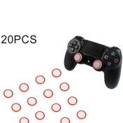 Resim Ps4 / Ps3 / Ps2 / Xbox360 / Xboxone / Wııu Gamepad Joystick İçin 20 Adet Aydınlık Silikon Koruyucu Kapak Kırmızı 