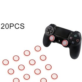 Resim Ps4 / Ps3 / Ps2 / Xbox360 / Xboxone / Wııu Gamepad Joystick İçin 20 Adet Aydınlık Silikon Koruyucu Kapak Kırmızı 