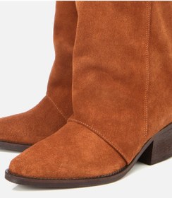 Resim Hotiç Kadın Süet Deri Taba Kovboy Topuklu Bot 01boh316810a370 01boh316810a370 Taba 
