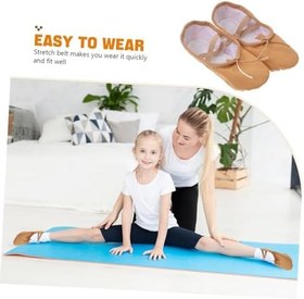 Resim SOIMISS 1 Çift bale ayakkabıları terlik yoga ayakkabıları kızlar bale daireler prenses bale ayakkabıları tek bale ayakkabısı bale dans ayakkabıları yetişkin kedi pençesi ayakkabı 
