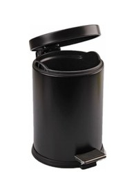 Resim 5lt Siyah Pedallı Metal Çöp Kovası 4832 Diğer 