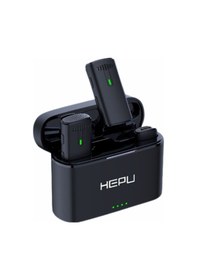 Resim Hepu Hp-k10 2.4ghz Kablosuz Mikrofon Seti Şarj Kutulu, Apple Uyumlu iOS/type-c 