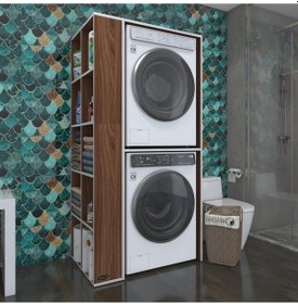 Resim Kenzlife Çamaşır-Kurutma Makinesi Dolabı Bolodenka Sol Cvz 180*090*60 Banyo Kapaksız Arkalıksız Çok Renkli 