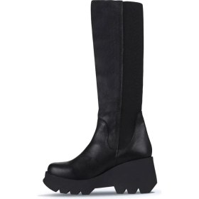 Resim Bueno Shoes Siyah Deri Kadın Dolgu Topuklu Çizme 01WZ8405 01WZ8405 