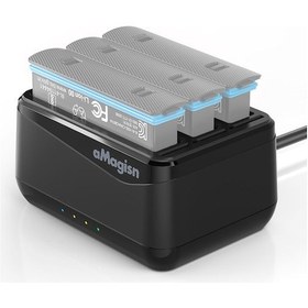 Resim Tenfowee Insta360 X4 Akıllı Şarj Aleti - 3 Pil Ve 3 Tf Kartı Tutabilir, 4.35v/1a Çıkış, Usb Type-c Girişi 