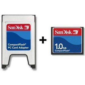 Resim 1Gb Cf Compact Flash Kart +Pcmcıa Adaptör 
