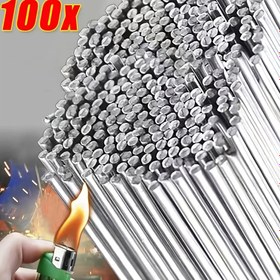 Resim 100 adet Alüminyum Kaynak Çubukları - Düşük Sıcaklıkta Kolay Eritilen Kaynak Teli, Ev Tamiri için Uygun, Bakır, Demir, Paslanmaz Çelik ile Uyumlu 