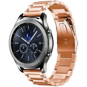 Resim Samsung Gear S2 (20mm) Kordon\u002Fkayış Paslanmaz Çelik Klipsli Metal Kordon Kayış 