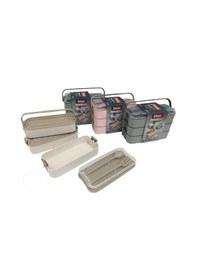 Resim Beslenme Kabı 3 Bölmeli 3x420ml Bk-6115 Krem Çok Renkli 