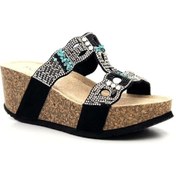 Resim Guja 25y101 Kadın Taşlı Comfort Dolgu Topuk Terlik Siyah 