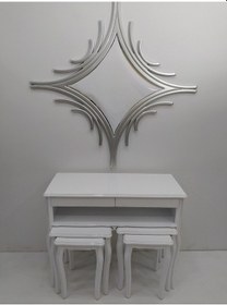 Resim Dresuar-Zigon Model Takım Kayın Torna Retro Ayak Parlak Beyaz La (433169824) Beyaz 