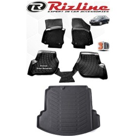 Resim Rizline Volkswagen Jetta 2005-2011 3D Paspas+Bagaj Havuzu Seti 