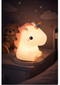 Resim Dekoratif Led Sevimli Unicorn Un-29 Gece Lambası Beyaz 