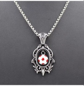 Resim Futbol Topu Kolye Paslanmaz Çelik 