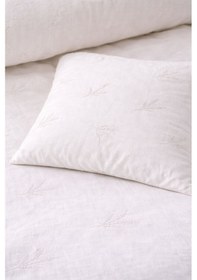 Resim Rize Bezi Dokuma Çarşaf Çift Kişilik & 2 Adet Yastık Kılıfı Krem 