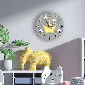 Resim Bebek Çocuk Odası Öğretici Sessiz Akar 28cm Duvar Saati UV Dijital Baskı Saat Mdl0034 