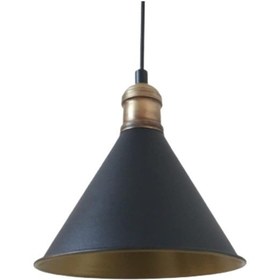 Resim Rys Retro Metal Siyah Içi Gold Dekoratif Tekli Rustik Sarkıt Aviz (536632599) 