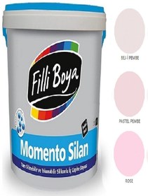 Resim Filli Boya Momento Silan Tam Silinebilir Yıkanabilir Silikonlu Ipek Mat Boya 15lt (pastel Pembe) 