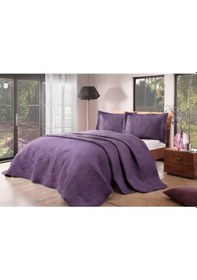 Resim Taç Perla Tek Kişilik Yatak Örtüsü Takımı Mor 